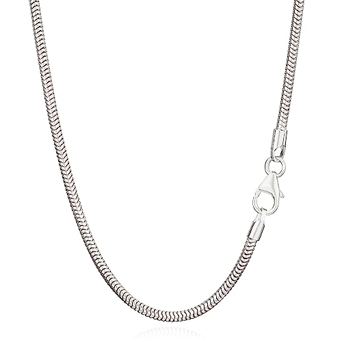 NKlaus 45cm Schlangenkette 925 Silber elegante Halskette Breite: 1,8mm Collier 10,9g schwer 2485 von NKlaus