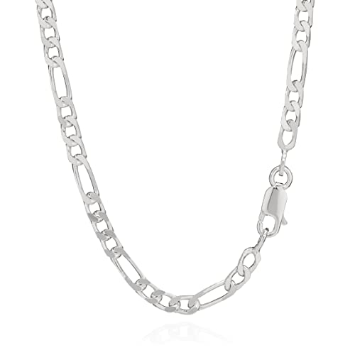 NKlaus 55cm Figarokette 925 Silber elegante Halskette Breite: 3,1mm Collier 10g schwer 5278 von NKlaus