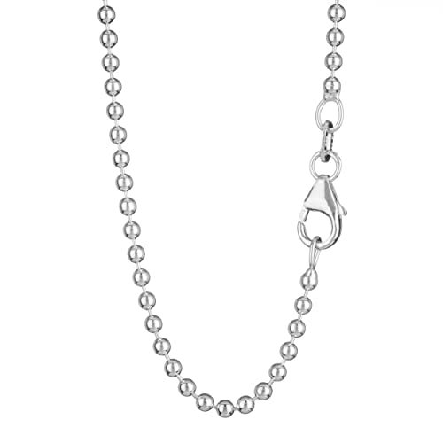 NKlaus 70cm Kugelkette 925 Silber elegante Halskette Breite: 2,0mm Collier 7,5g schwer 8925 von NKlaus