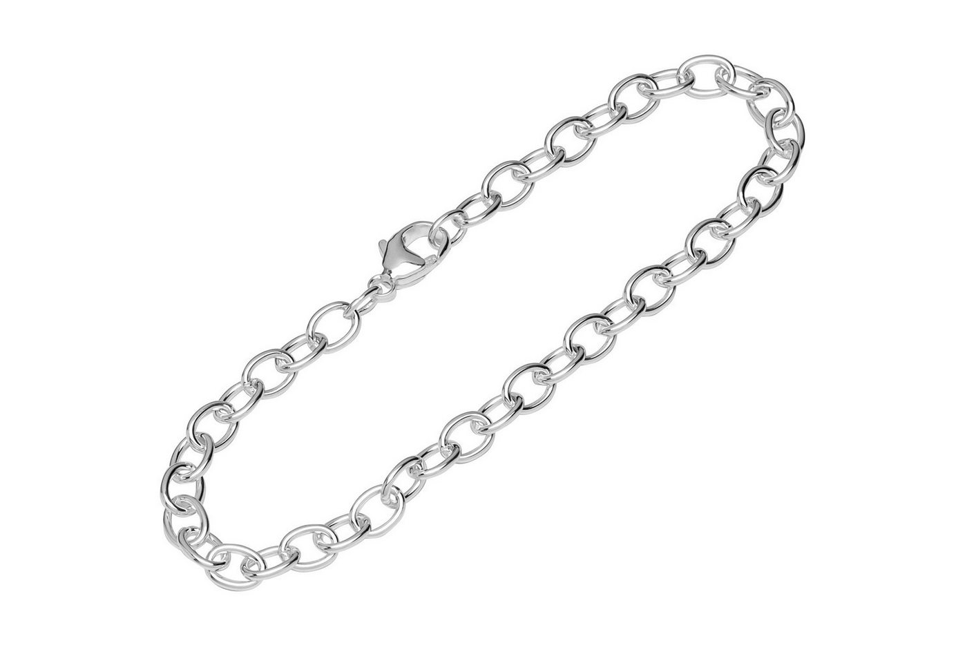 NKlaus Fußkette 26cm Fußkette 925 Silber Steg Ankerkette weit 4,8mm breite Damen Fußgl von NKlaus