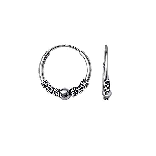 NKlaus Silber Paar 925er Sterlingsilber Ohrringe Keltische Creolen Gothic Celtic Ohrpiercing 20mm 5048 von NKlaus