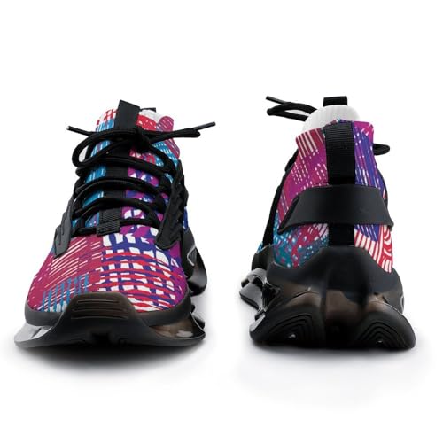 NMVAWIPT Trailrunning Schuhe Für Damen, Atmungsaktiv rutschfest Leicht Ausflugs Trail Sneaker, Modische Straßenlaufschuhe (Color : Style H - Black, Size : 37 EU) von NMVAWIPT