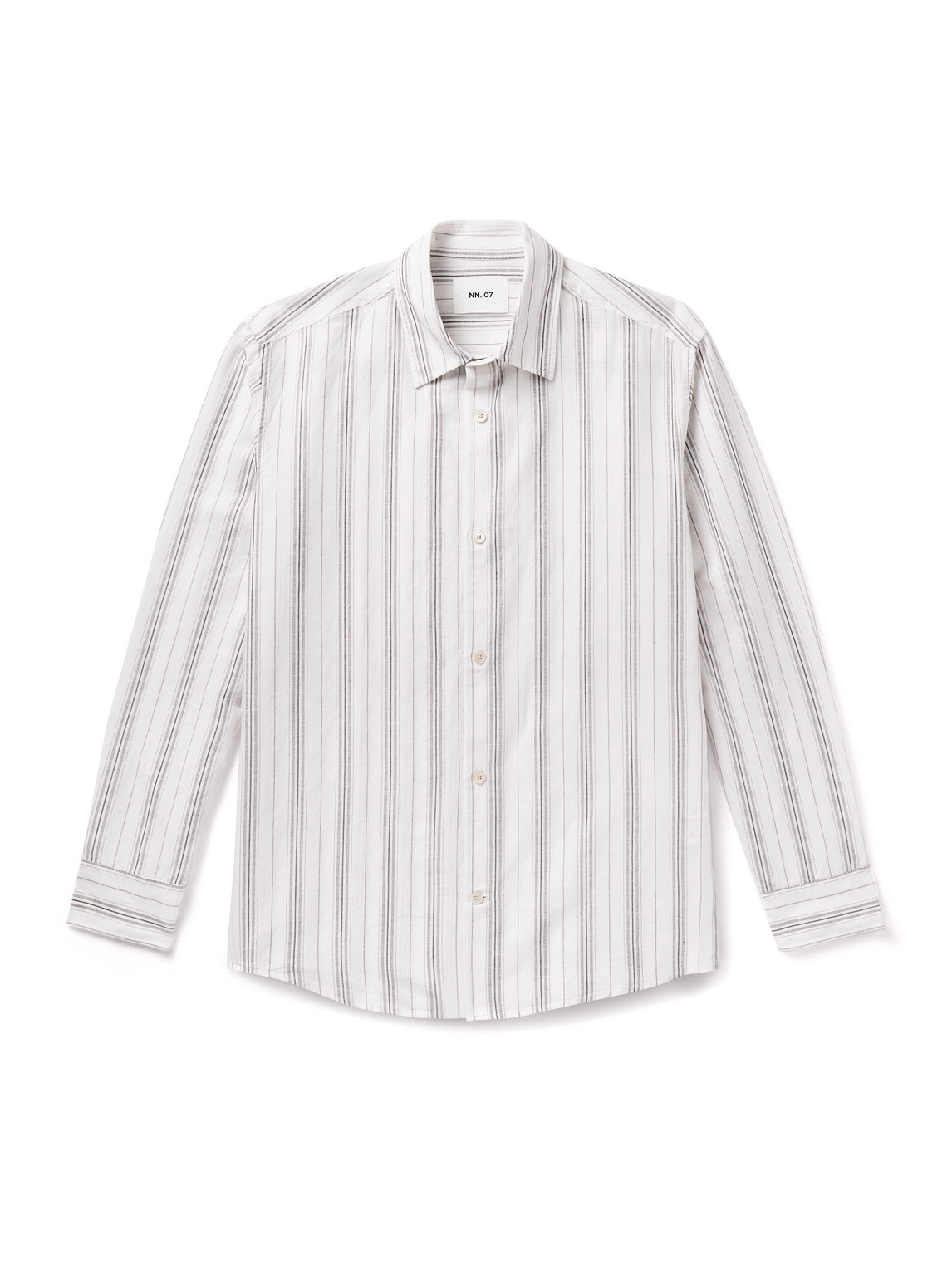 NN07 - Freddy 5327 Striped Linen and Cotton-Blend Shirt - Men - White - M von NN07