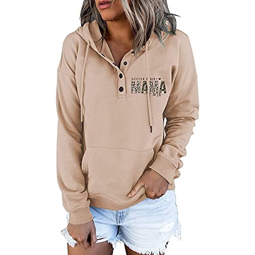 NNGOTD Damen Pullover lang Caramel Sweatshirt Damen rosa pink Long Hoodie Damen schwarz Jacke Damen lang Weiss Weste ärmellos Damen Strick Sport Langarmshirt Damen schwarz Weihnachten Flanellhemd von NNGOTD