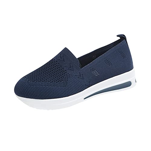 NNGOTD Strandschuhe Damen Herren Wasserschuhe Badeschuhe Unisex Atmungsaktiv Leicht Barfußschuhe rutschfeste für Schwimmen Tauchen Sneaker blau Damen Riemensandalen Damen Sommer Pantoletten von NNGOTD