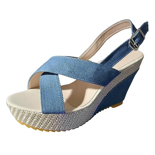 Plateau Sandalen für Damen, Weiche Memory Schaum Gepolsterte Plateau Sandalen, Slip-On Bequeme Plateau Slides mit offenem Zehenbereich sneaker damen gold sandalen fußbett damen schuhe weite m damen von NNGOTD