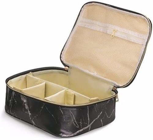 Modische Make-up-Tasche für Damen, tragbare Tragetasche, Kulturbeutel mit Reißverschluss, Werkzeugtasche, Schönheits-Kosmetiktaschen,B von NOALED