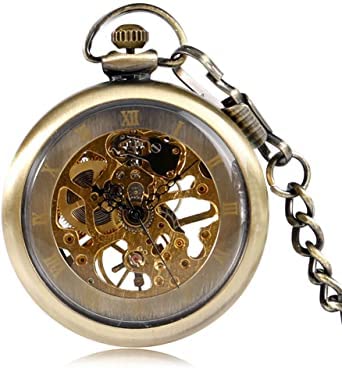 NOALED Mechanische Taschenuhr mit Kette, für Herren, Geschenk von NOALED