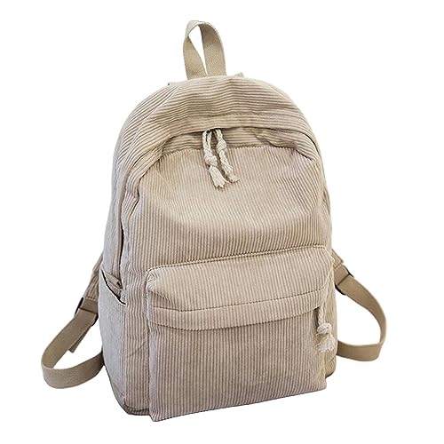 NOGRAX Schulrucksack Women Rucksack Cord -Design -Schule Rucksäcke Für Teenager -Mädchen Schultasche Rucksack Reisetaschen-Khaki von NOGRAX