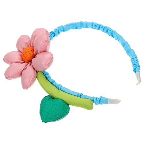 NOLITOY Haarschmuck Aus Sonnenblumen Blumenstirnband Für Kinder Gänseblümchen-stirnband Hochzeit Haarkranz Kopfschmuck Sonnenblumen Coachella-outfits Für Frauen Kleinkind Schal Stoff Mode von NOLITOY