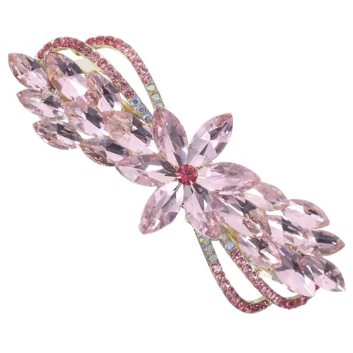 Haarspangen Große Kristall-Haarklammer Haarnadeln Glitzernde Haarspangen Haarschmuck-Accessoires Für Frauen Mädchen Brautschmuck Dickes Langes Haar Rosa von NOLITOY