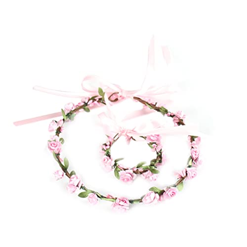 NOLITOY Kranz Floraler Kopfschmuck Haargummis Für Mädchen Uhrenarmbänder Stirnbänder Für Perücken Hochzeits-stirnband Party-haarreifen Braut Zubehör Europäische Mode von NOLITOY