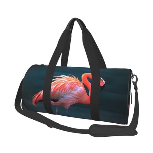 Reisetasche mit rosa Lilien-Blumen, für Herren und Damen, Sport, Turnbeutel, faltbar, Wochenendtasche, Handgepäck, Übernachtungstasche, für Reisen, Schwimmen, Basketball, Lebendiger Flamingo, von NONHAI