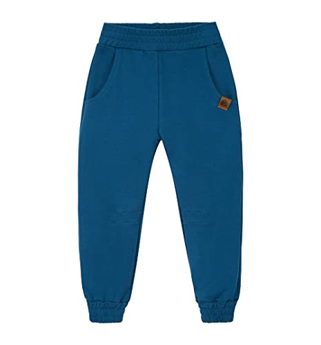 NONU Kids IGO Jogginghose für Jungen I Hose Kinder aus Baumwolle Sporthose Outdoorhose I Kinder Kleidung, Blau 92/98 von NONU Kids