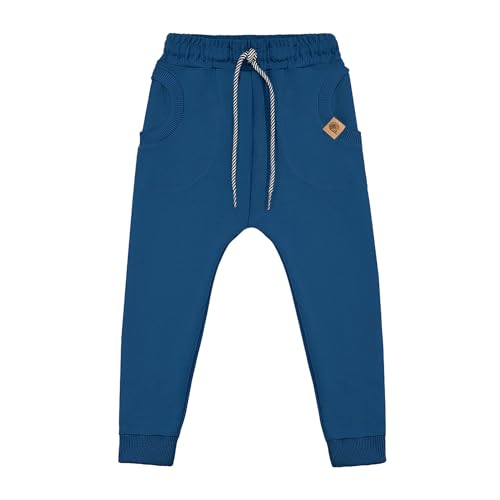 NONU Kids Circle Blau Jogginghose Jungen 128-134 I Hose Kinder aus Baumwolle I Sporthose Outdoorhose I Babykleidung Kinder Kleidung – Blau von NONU Kids