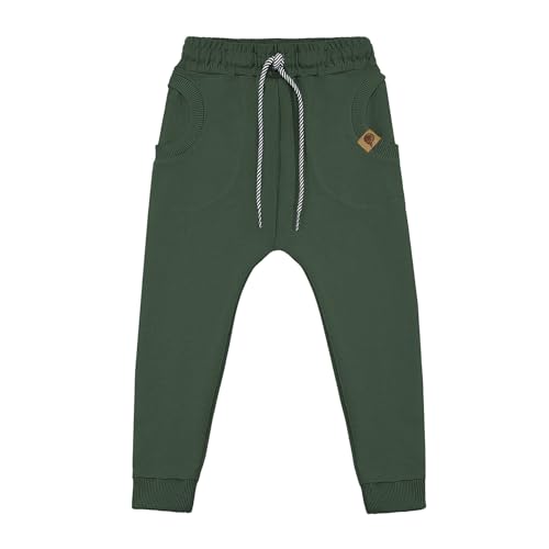 NONU Kids Circle Jogginghose für Jungen I Hose Kinder aus Baumwolle I Sporthose Outdoorhose I Babykleidung Kinder Kleidung - Khaki von NONU Kids