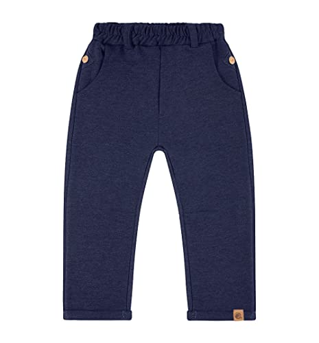 NONU Kids Hose für Jungen I Jogginghose Kinder aus Baumwolle, Sporthose Outdoorhose Babykleidung I Kinder Kleidung- Marineblau 116/122 von NONU Kids