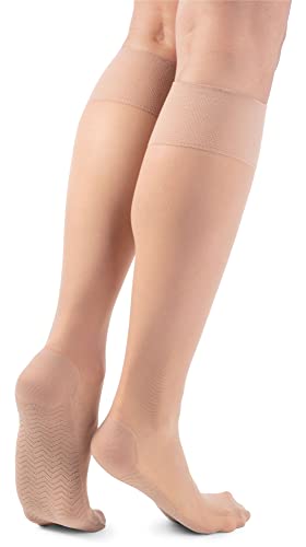 NOQ Damen Fußmassage Kniestrümpfe transparent halbmatt druckfreier Kniestrumpf Strumpfhose Socken Massagesohle 20 DEN Active, Visone NOQ Damen Fußmassage Kniestrümpfe transparent halbmatt druckfreier Kniestrumpf Strumpfhose Socken Massagesohle 20 DEN Active, Visone von NOQ