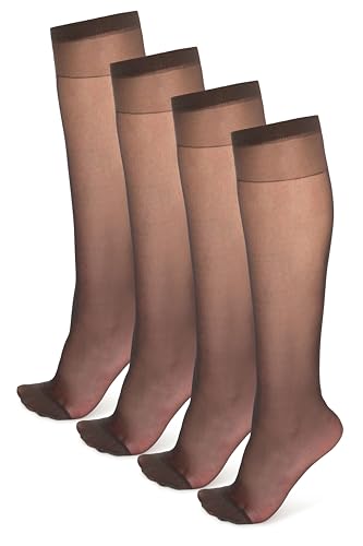 NOQ Transparente matte dünne Socken für Damen und Mädchen, knielange Socken, eleganter Stil, Damensocken, bequem, 15 DEN Dicke, ideal für High Heels, BOX4, Fumo, Einheitsgröße NOQ Transparente matte dünne Socken für Damen und Mädchen, knielange Socken, eleganter Stil, Damensocken, bequem, 15 DEN Dicke, ideal für High Heels, BOX4, Fumo, Einheitsgröße von NOQ