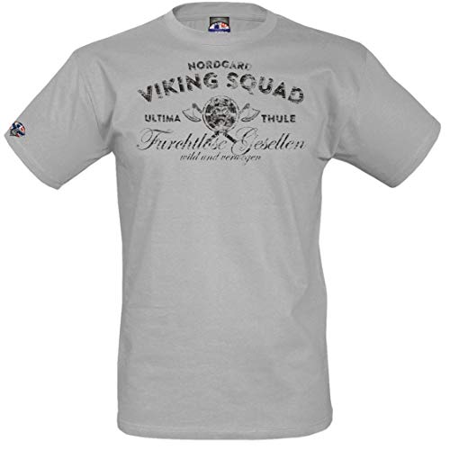 NORDGARD Shirt Squad Wikinger Shirt für Damen und Herren des Modelabels, Hellgrau, XL von NORDGARD