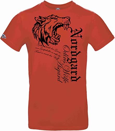 NORDGARD Viking Shirt Fenrir (rot, 3XL) von NORDGARD