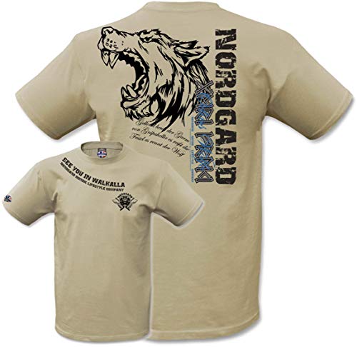 NORDGARD Viking Shirt Odins WÖLFE (XXXL) Sand von NORDGARD