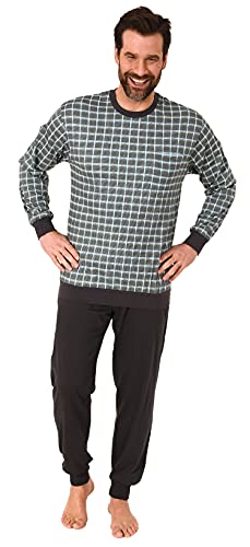 Herren Pyjama Schlafanzug mit Bündchen in edle Karo Optik - auch in Übergrössen - 212 502, Farbe:dunkelgrau, Größe:58 Herren Pyjama Schlafanzug mit Bündchen in edle Karo Optik - auch in Übergrössen - 212 502, Farbe:dunkelgrau, Größe:58 von NORMANN-Wäschefabrik