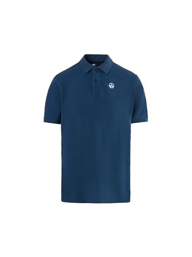 NORTH SAILS Herren Poloshirt Kurzarm mit Kragen und Knöpfen Artikel 692451 Basic Polo Kurzarm, 0787 Dark Denim, M von NORTH SAILS