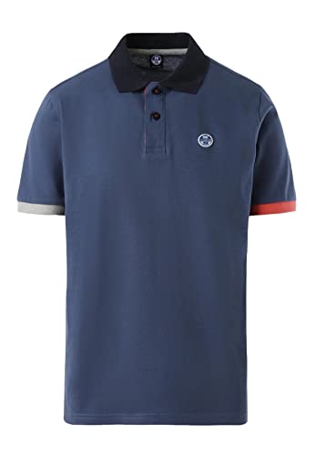 NORTH SAILS Kurzarm-Poloshirt mit Patch Logo 692398 blau, blau, XXL von NORTH SAILS