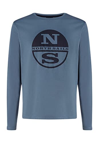 North Sails Herren LS T W/Graphic Kurzarm Shirt, China Blue, XX-Large von NORTH SAILS