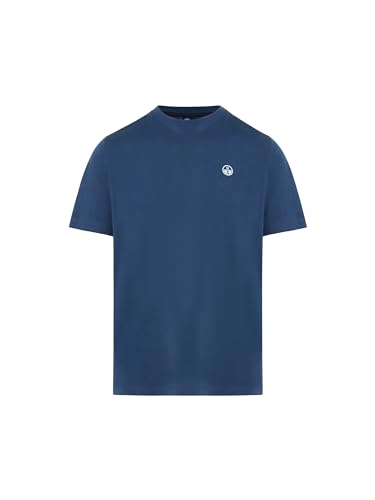 North Sails Herren T-Shirt aus Baumwolljersey mit kurzen Ärmeln - Regular Fit, Dark Denim, XL von NORTH SAILS