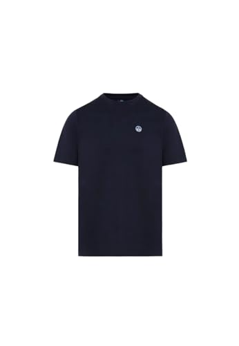 North Sails Herren T-Shirt aus Baumwolljersey mit kurzen Ärmeln - reguläre Passform, Marineblau, 58 von NORTH SAILS