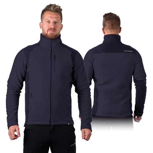 NORTHFINDER Fleece Pullover Herren Mission | Warme Fleecejacke Herren mit Einer Material verwendeten Antipilling- Technologie | Perfekt geeignet als Arbeitspullover Herren (bluenights L) von NORTHFINDER