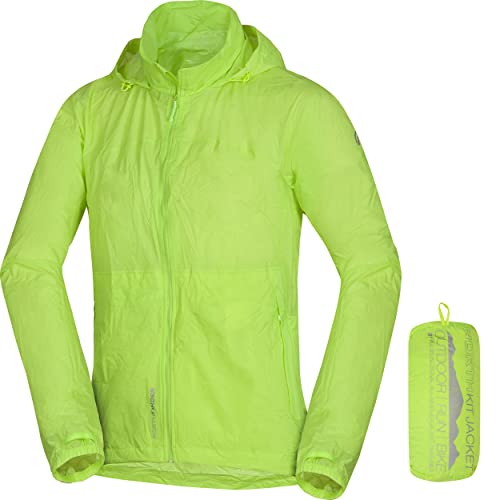 NORTHFINDER Ultraleichte Regenjacke Herren Wasserdicht Atmungsaktiv | Fahrrad Regenjacke Herren Laufjacke Ultraleicht | Windjacke Regenjacke Zusammenfaltbar | Packable Rain Jacket Green M von NORTHFINDER