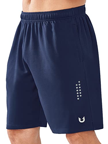 NORTHYARD Sport Shorts Herren Leichte Mesh Sporthose Kurz Schnelltrockende Kurze Hosen Laufhose mit Reißverschlusstasche für Basketball Tennis Fitness, Navyblau, XL von NORTHYARD