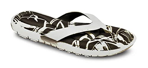 NORTY - Damen-Sandalen mit Memory-Schaum-Fußbett – Strand, Pool, Dusche – Läuft 1 Größe S, Weiss/opulenter Garten, 42 EU von NORTY