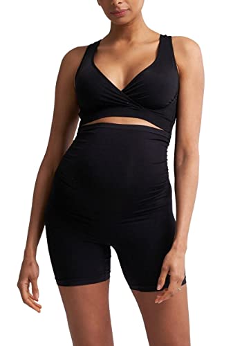 NOTHING FITS BUT Women's The Bump Support Contour Bodyshort, Everyday Dehnbare Stillform Wear, Mom to Be Active Wear, Klein, Schwarz von NOTHING FITS BUT