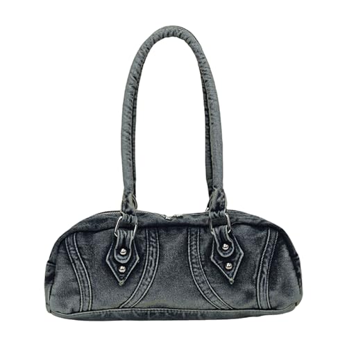 NPXUAMTJ Modische Schultertasche mit Reißverschluss, praktische Abendtasche, lässige Handtasche, Achsel-Geldbörse zum Tragen, Tasche mit Tragegriff oben, blau, One Size NPXUAMTJ Modische Schultertasche mit Reißverschluss, praktische Abendtasche, lässige Handtasche, Achsel-Geldbörse zum Tragen, Tasche mit Tragegriff oben, blau, One Size von NPXUAMTJ