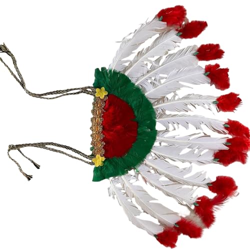 Ethnische Amerikanische Indische Feder Stirnband Bunte Feder Handgemachte Indische Kokoshnik Kopfschmuck Home Decor Indische Kopfschmuck Kinder von NPYQ