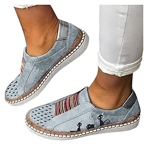 NRTOTI Sneaker & Sportschuhe für Damen Leichte Atmungsaktiv Mesh Sportschuhe Laufschuhe Slip On Turnschuhe Komfort Frühling Sommer Flache Walk Schuhe Trainer für Outdoor Fitness Gr.36-42 von NRTOTI