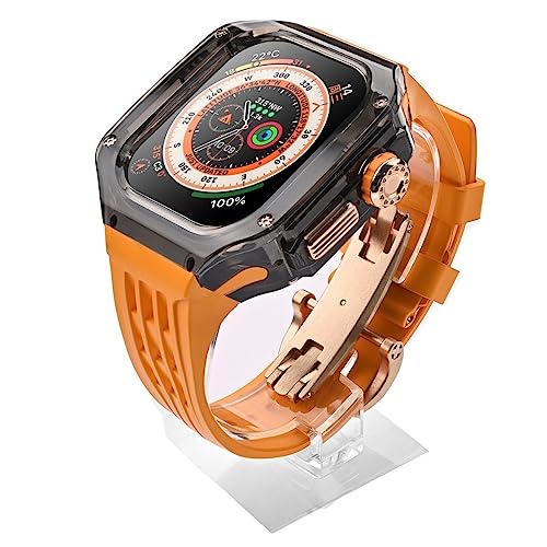 NRYCR Modifikationsset für Uhrengehäuse und Uhrenarmband, für Apple Watch Ultra 8 49 mm, transparentes Mod-Kit, Sportarmband, für iWatch 49 mm Ultra Armband, 49 mm, Achat von NRYCR