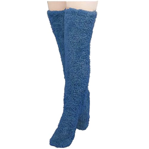 NSICBMNO 2 Paar Kniestrümpfe für Damen, kuschelige Pfotensocken, Hausschuhe, flauschige Socken, Hausschuhe, flauschige Socken, lange Socken, warme Overknee-Socken, Plüsch-Hausschuhe, Strümpfe, von NSICBMNO