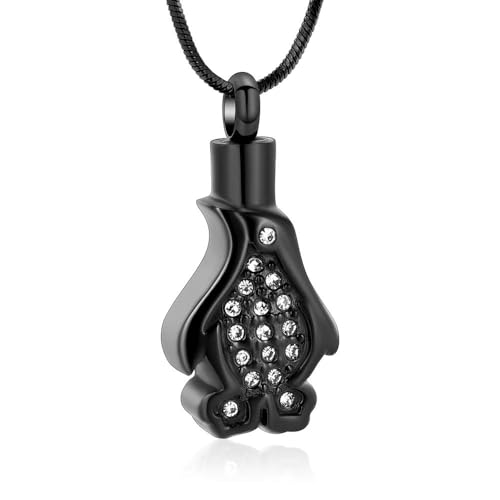NTALJC Schöne Pinguin-Einäscherung Schmuck für Ashes Memorial Urnen Halsketten Asche MedaLet Laken Anhänger Anhänger Geschenk für Frauen Mädchen-Schwarz NTALJC Schöne Pinguin-Einäscherung Schmuck für Ashes Memorial Urnen Halsketten Asche MedaLet Laken Anhänger Anhänger Geschenk für Frauen Mädchen-Schwarz von NTALJC