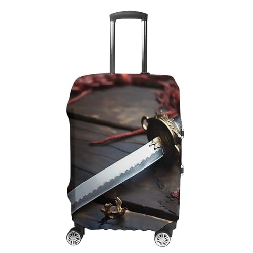 NTVOWPZO Gepäckabdeckungen für Koffer, Reisegepäck, Kofferschutz, Messer auf dem Boden, elastische Kofferabdeckung, waschbare Gepäckbezüge, passend für 53,3 - 81,3 cm Gepäck, Stil:, XL NTVOWPZO Gepäckabdeckungen für Koffer, Reisegepäck, Kofferschutz, Messer auf dem Boden, elastische Kofferabdeckung, waschbare Gepäckbezüge, passend für 53,3 - 81,3 cm Gepäck, Stil:, XL von NTVOWPZO