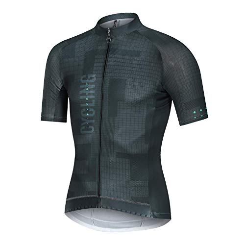 NUCKILY Fahrradtrikot Herren Kurzarm Elastische Atmungsaktive Schnell Trocknen Stoff Radtrikot Outdoor Sport Jersey von NUCKILY