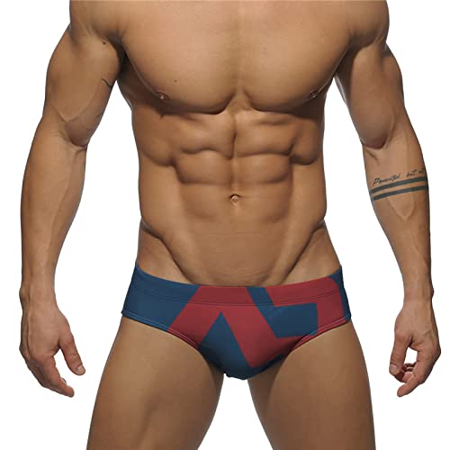 NUJOLI Herren Bikini Bademode Sexy Low Rise Badeslip mit verstellbarem Kordelzug, Marineblau, S NUJOLI Herren Bikini Bademode Sexy Low Rise Badeslip mit verstellbarem Kordelzug, Marineblau, S von NUJOLI