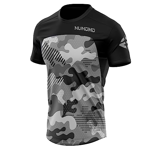 NUNOMO Herren Mountainbike MTB Top Kurzarm Atmungsaktiv Bequem Weich Feuchtigkeitstransport Radtrikot?Kurzarmtrikot Für MTB Rennrad/Multisport/Fitness/rocknend (TYP-5,3XL) von NUNOMO