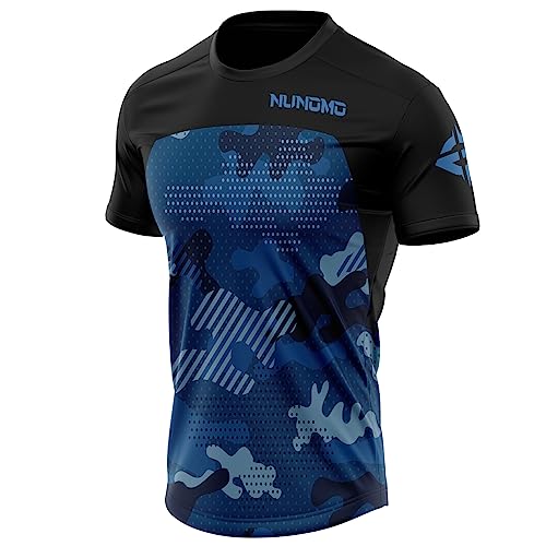 NUNOMO Herren Mountainbike MTB Top Kurzarm Atmungsaktiv Bequem Weich Feuchtigkeitstransport Radtrikot?Kurzarmtrikot Für MTB Rennrad/Multisport/Fitness/rocknend (TYP-9,XXL) von NUNOMO