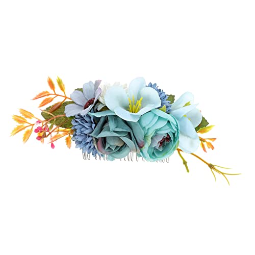 NUOBESTY Brautkamm Wedding Hair Accessories Hochzeitsbrautkopfbedeckung Hochzeitshaar Schmuck Haare Der Brautjungfer Stoff Fkiwer Haarspangen Aus Stoff Die Blumen Haarschmuck Urlaub von NUOBESTY