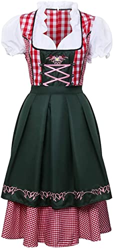 NUWIND Kostüm Bayerisches Damen Trachtenkleid Oktoberfest Dirndl Gr. Small, Schwarz/Rosa von NUWIND